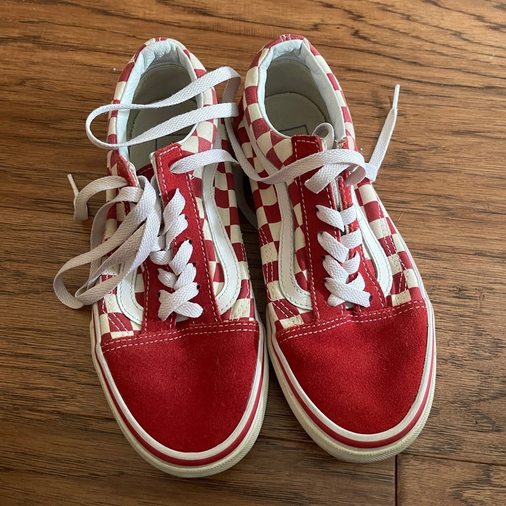 Red Checkered Vans